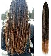 Aguacor 36inches Synthetic Dreadlock Extensions Thin 0.6cm Long Dreads Handmade Crochet Hair Regg...