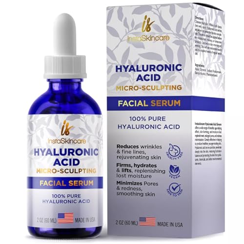 Instaskincare Hyaluronic Acid Anti-aging Serum for Face, Pure Medical Formula – 2 oz