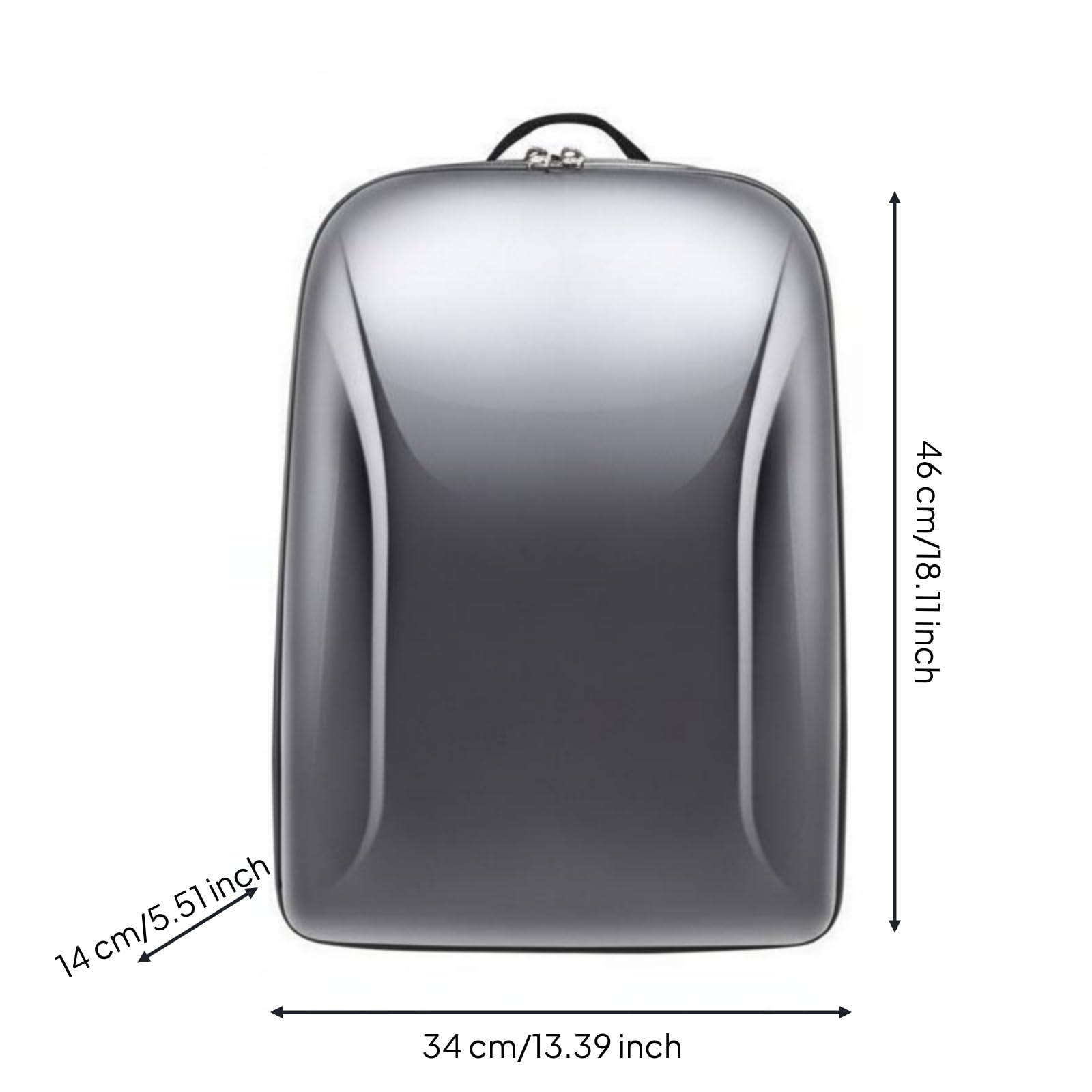 Zaino Drone FPV Composizione Interna Separato Borsa Drone FPV Materiali Durevoli Accessorio Elettronico per Appassionati di Droni, Viaggio, Zaino FPV Grigio Metallizzato Modello 084