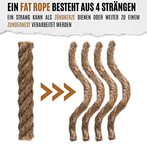 Camp Buddy „Fat Rope“ Zunder für Feuerstahl - Wasserfester Outdoor Feueranzünder für Survival, Camping & Bushcraft als… - Image 3