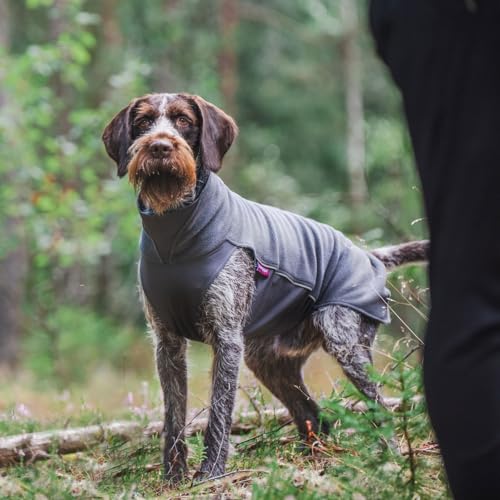 Pomppa Jumppa Fleecejacke für Hunde, 34 cm, Graphit