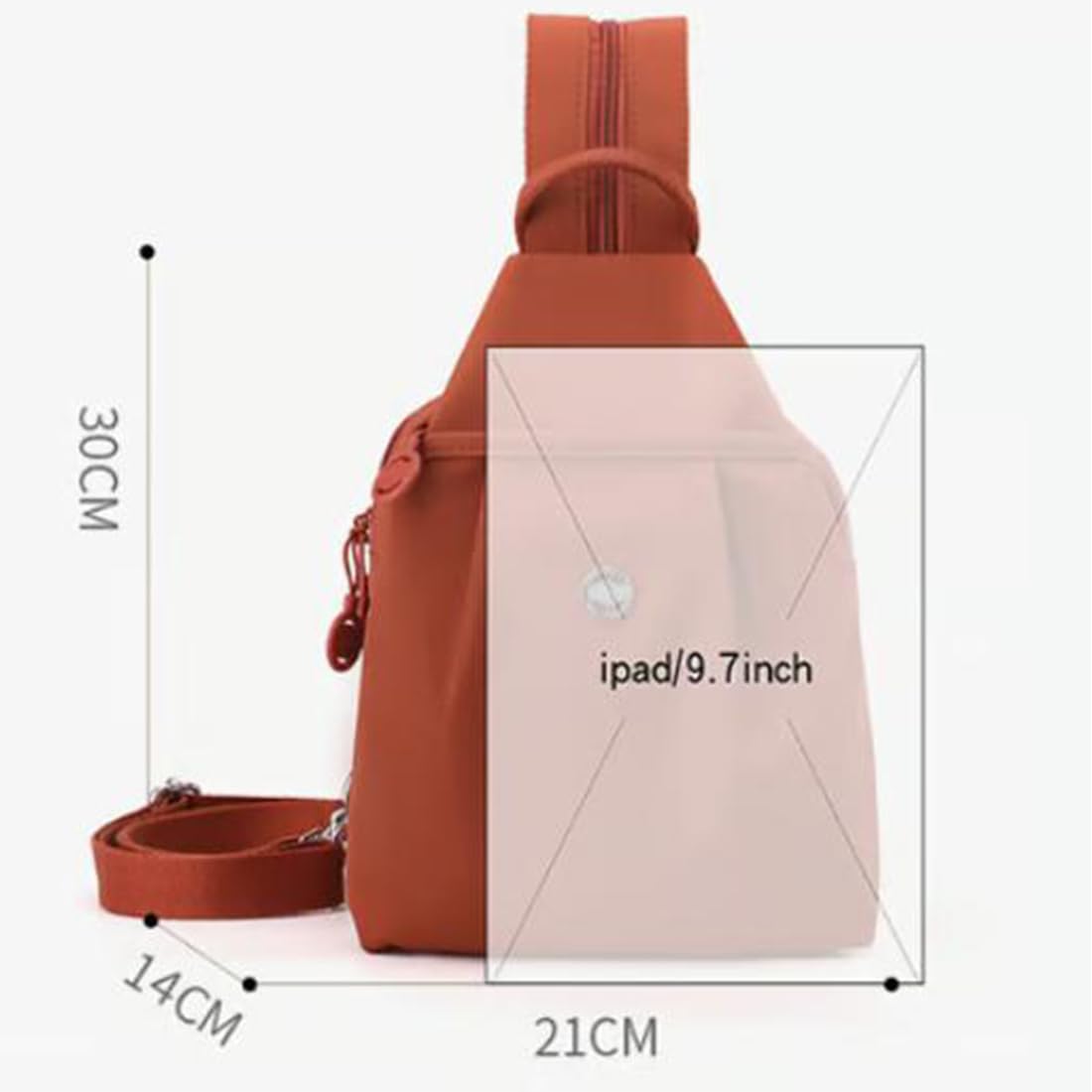 Waterproof 2-Way Commuter Bag, Large Capacity 3-in-1 Multifunctional Sling Bags for Backpack/Shoulder/Crossbody (A)