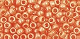 The Beadery 6 by 9mm Barrel Pony Bead in Orange Pearl, 900-Piece