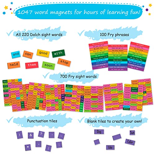 Simply Magic 122 PCS Magnetic Phonics Dominoes & 1047 PCS Poetry Magnets miniatura 5