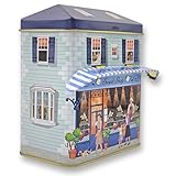 MediMuc Petite maison Sweet Shop avec auvent – Boîte à pâtisserie, boîte cadeau, boîte de collection – Volume : 1000 ml – Dimensions : 12 x 7,5 x 15 cm