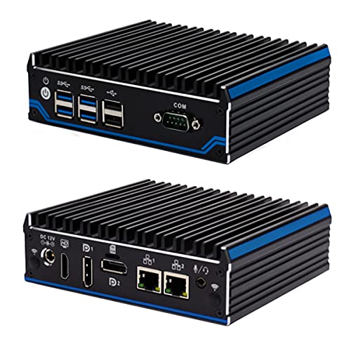 Partaker Fanless Mini Pc, Small Desktop Computer, Nuc Computer, Intel Celeron J4125 Quad Core, 4Gb Ram 128Gb Ssd,1Xhd-Mi 2Xdp 2Xlan 6Xusb 1Xcom, Windows 10 Pro #TOP4