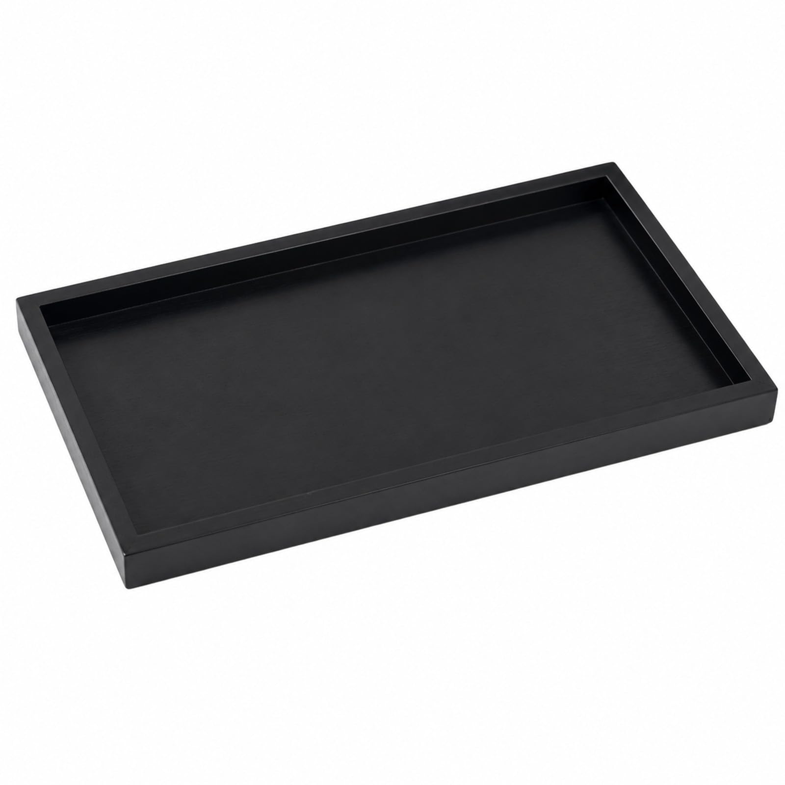 Black Wooden Serving Tray, 30 x 20 x 2 cm Rectangular Display Tray