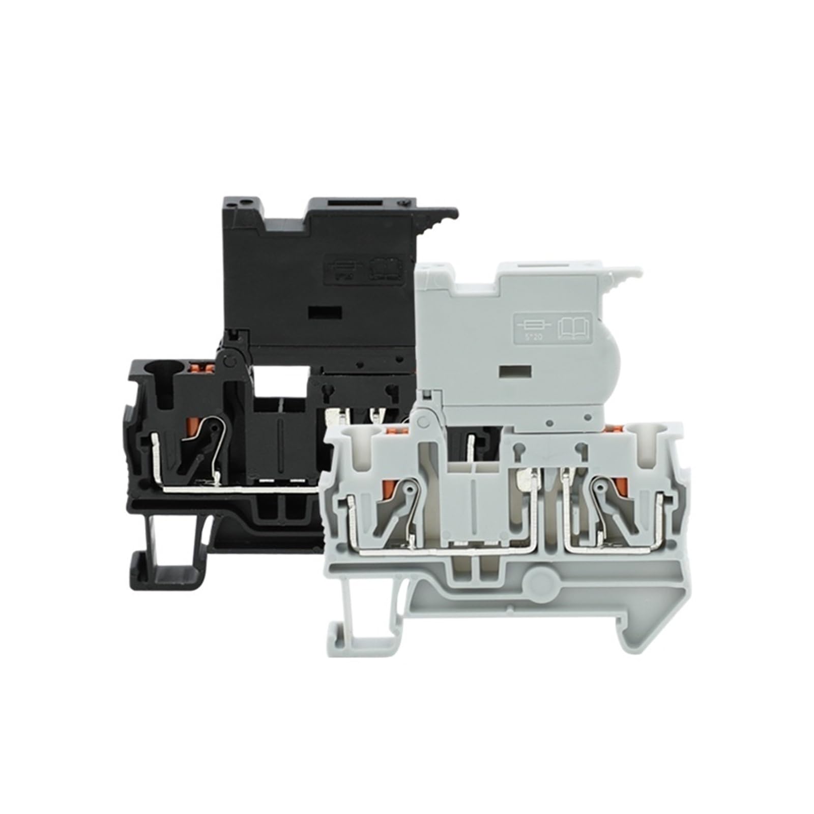 Bornier modulaire à fusible PT 4-HESI 5 x 20 mm, 10 pièces, connexion enfichable, câble de 4 mm, connecteur de rail DIN NS35 PT4-HESI 4 mm²(Gray,Without Fuse)