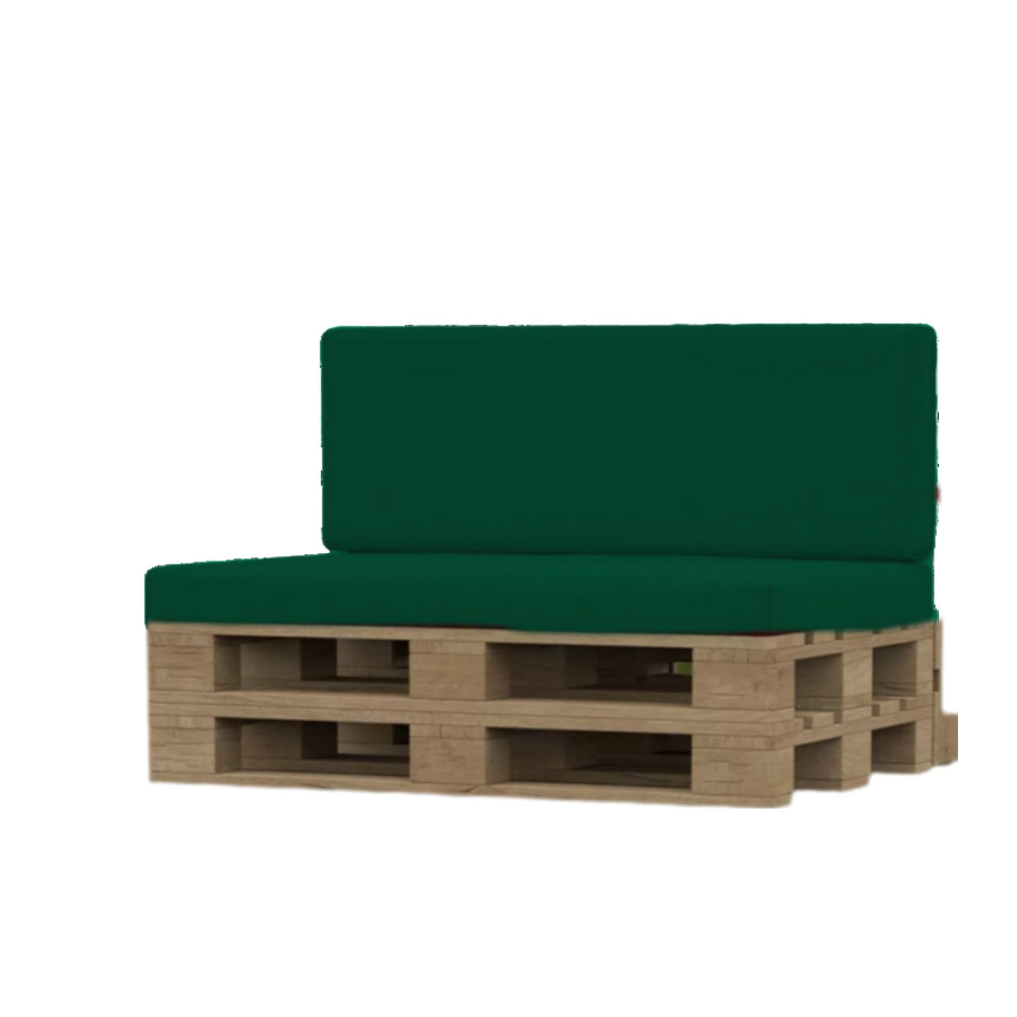 FIVE MOONS Euro Pallet Cushions Seat Pads For Outdoor Garden Euro Pallet Seating high density foam pad with water resistant zipped cover Fordifferent (Bottle Green, 120 x 60 x 6cm) โ image 1