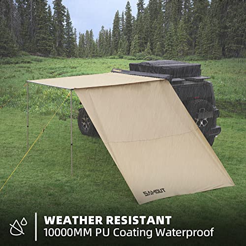 Samout Awning Wall (Side), 8.2Ft X 9.5Ft, Pu10000Mm Waterproof Windbreak Extension For Vehicle Awning, Uv50+ For Extra Sun Shade And Privacy #TOP6