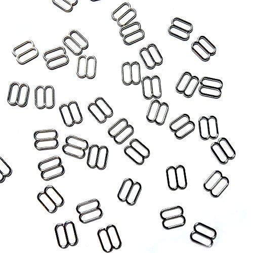 150 Pcs/Lot Metal Lingerie Adjustment Strap Slides Hardware Sewing Clips Clasp Hooks For Bra Strp Sliver Color (10Mm) #TOP4