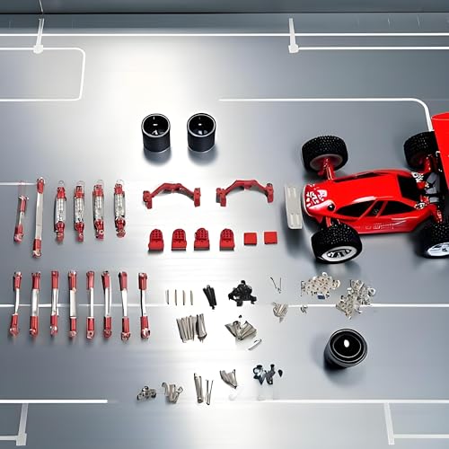 Dilwe Auto RC Zubeh&ouml;r, Aluminium Zugstange Zubeh&ouml;rset f&uuml;r WPL C24/C14/C14K/C24K, Auto RC Zubeh&ouml;r Paket f&uuml;r Modelle Autofreunde, Sammler, DIY Wartung