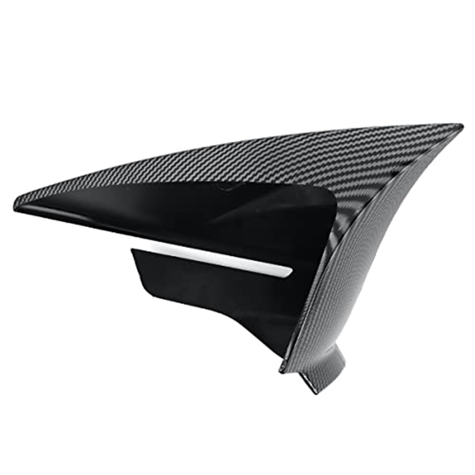 Czarne błyszczące/pokrywy lusterek skrzydłowych z włókna węglowego, do siedzenia, Leon MK3 MK3.5 5F ST FR Cupra 2013-2019 obudowa lusterka wstecznego Osłony do lusterek(BLACK Carbon Fiber)