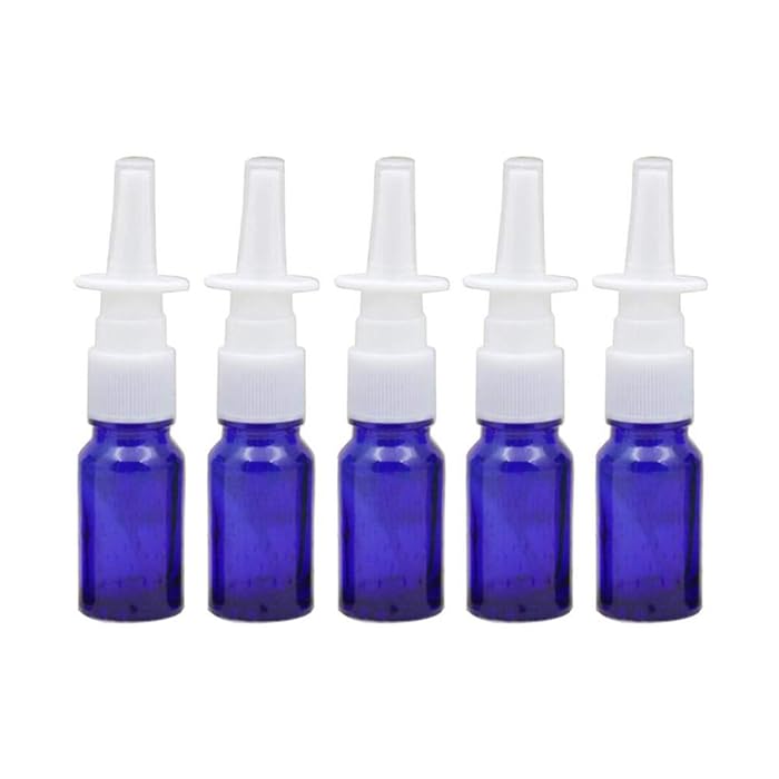 Buy 6 Pack 10ml Empty Cobalt Blue Glass Nasal Spray Bottles Nasal Pump