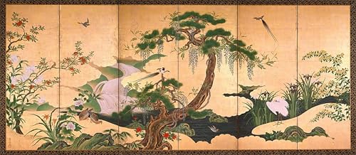 Peinture sur Toile Oiseaux et Fleurs de Printemps Kano Eino Toile Premium 60x90cm