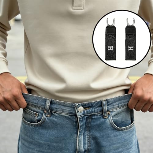 Image of Buckleless Belt for Men, Metal Hook Elastic Belt with Quick Adjustment, Ideal for Hiking and Outdoor Activities, Travel Friendly Compact Design