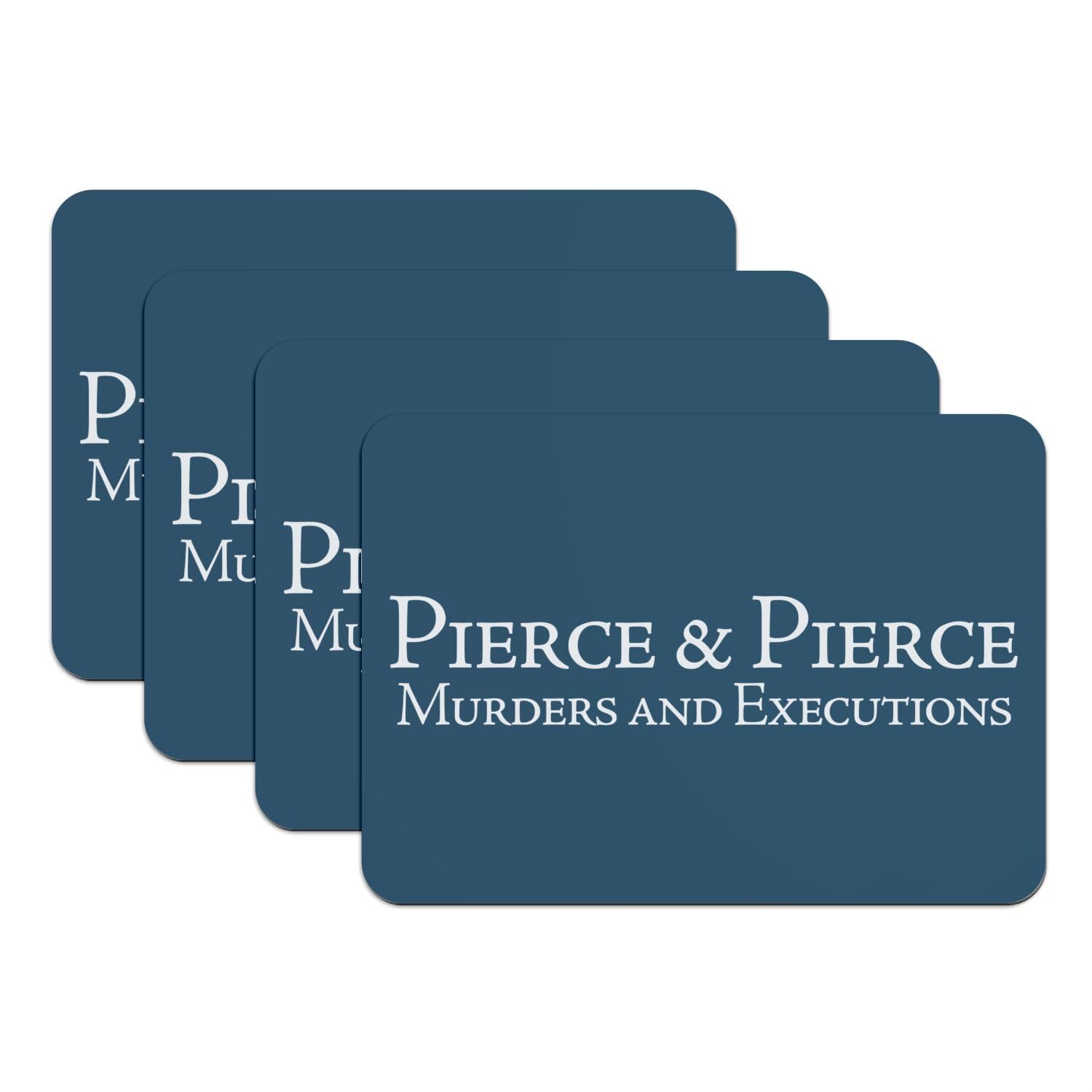 Set de table bleu Pierce & Pierce Murders en caoutchouc 39,5x28,5 cm