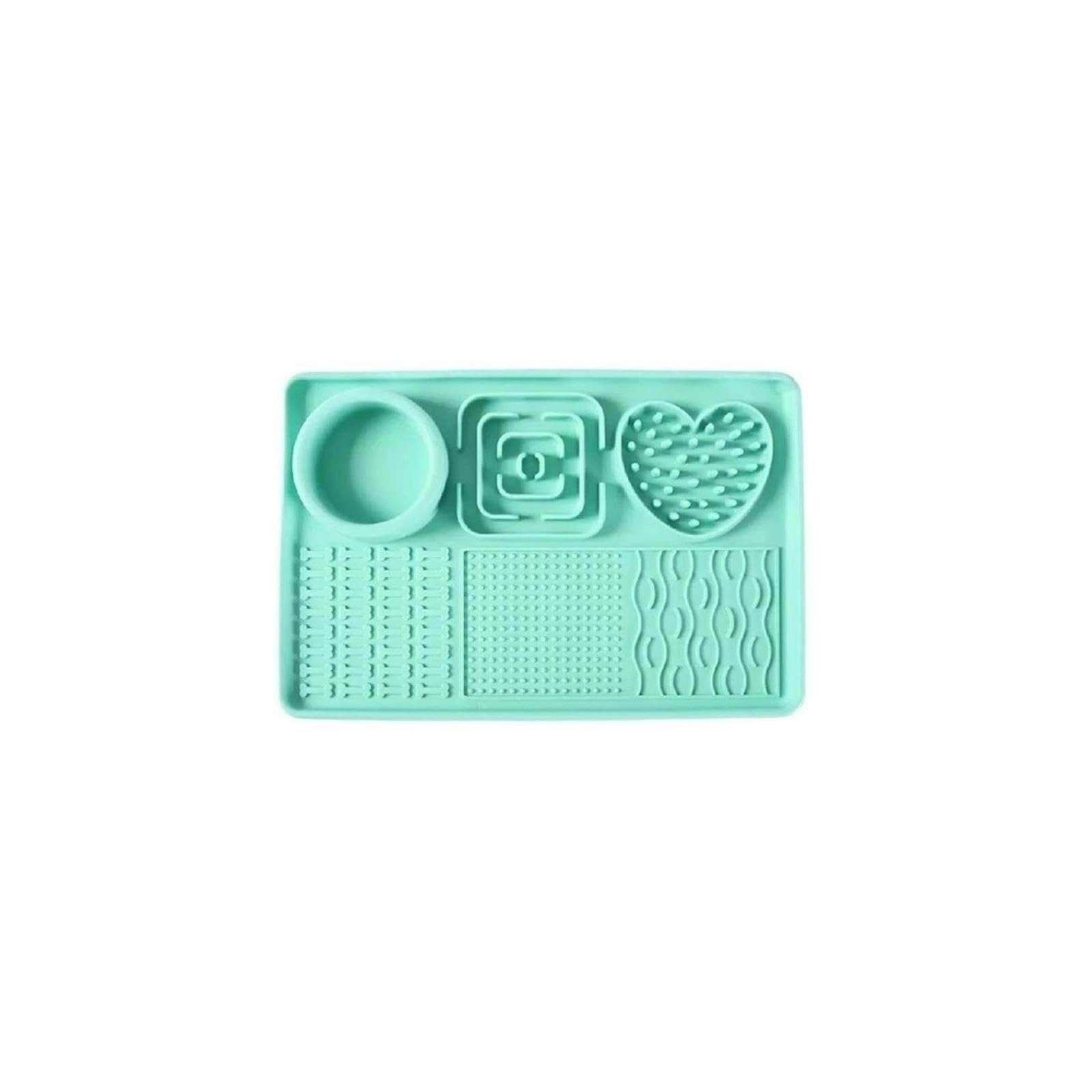 Silikon-Leckmatte for Haustiere, Slow-Feeder-Leckpad(Gray)