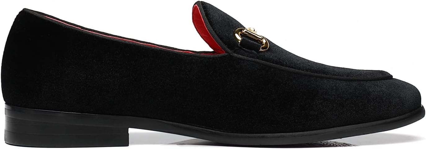 Men's Velvet Loafers Wedding Party Prom Homecoming Shoes - Image 2