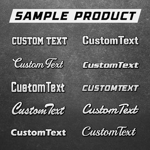 DIZZY New Car Emblem Badges Personalized - Acrylic Custom Text and Number Car Emblem with Adhensive Tape, Text Number, 3D Letter Automotive Badge for Front Hood (Fake Metal Finish)