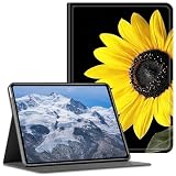 BFDHGQZC Case for iPad mini 1/2/3 for iPad mini 1st/2nd/3rd Generation 7.9 Inch PU Leather Shockproof Stand Protective Cover with Auto Wake/Sleep for Mini 123,Yellow Sunflower