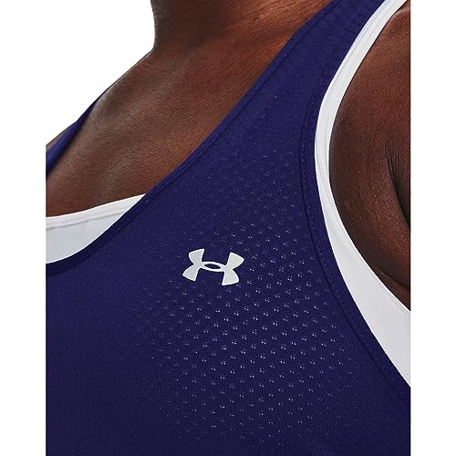 Under Armour Regata feminina HeatGear Racer, (468) Azul sonar / / Iridescente, XGG