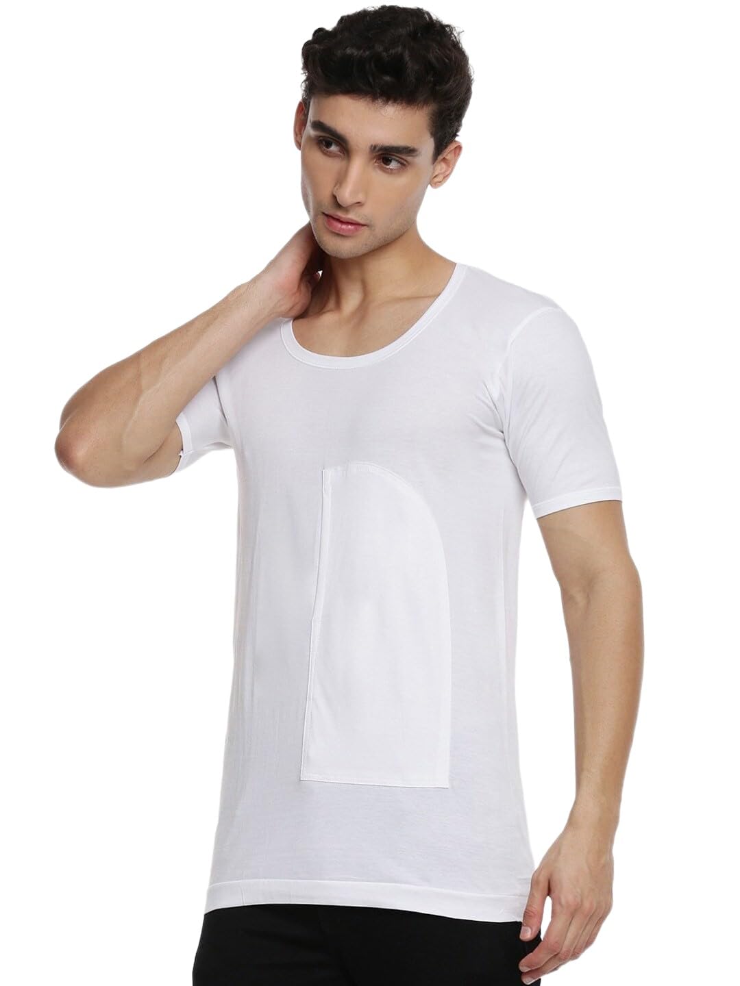 ramraj cotton Men Fine Cotton White Pocket Vest RNS Sukra (2 PCs Pack)-100-picture-19