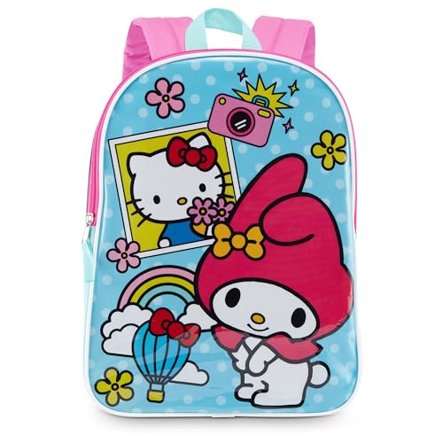 Fast Forward Mochila infantil My Melody para meninas – Mochila infantil com alças acolchoadas e compartimento com zíper – Mochila pré-escolar confortável – 38 cm
