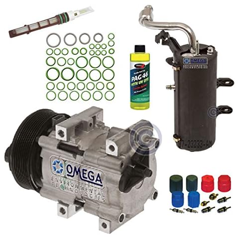 Comfort Auto AC A/C compressor kit compatible with: 1999 2000 2001 2002 2003 Ford F250 F350 F450 F550 V8 7.3L Turbocharged Diesel ONLY Cover