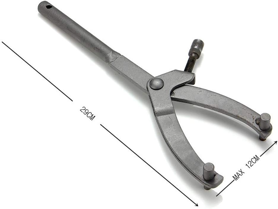 Adjustable Fly Wheel Wrench, Flywheel Clutch Spanner for Motorcycle/Bike Pulley Sprocket Remove Repair Holder Locking Tool