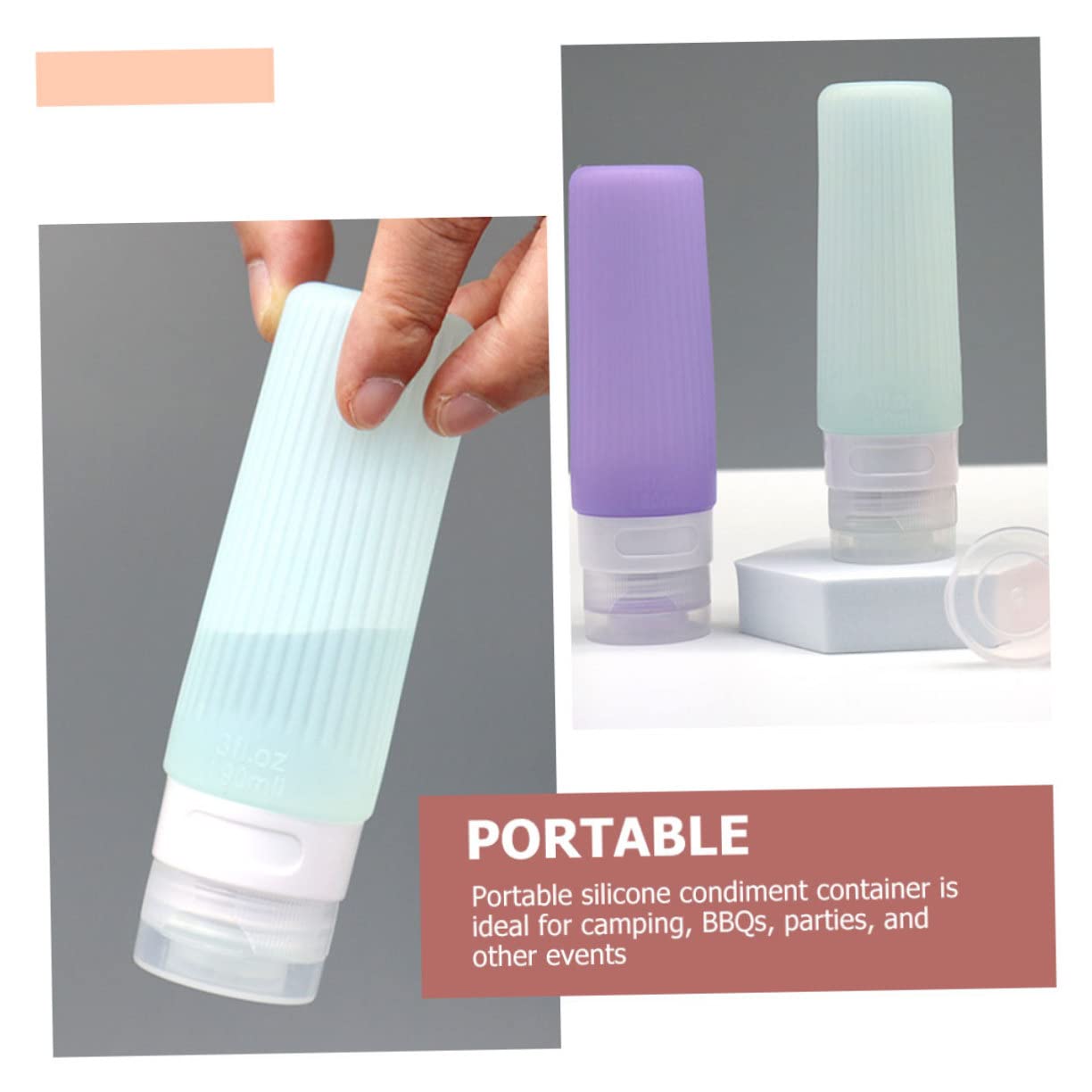 MAGICLULU 3 Set Di Contenitori Da Viaggio Colorati Flaconi Di Lozione Comprimibili Per Articoli Da Toeletta E Shampoo 4 Pezzi * 3