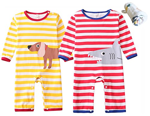 babylaza - Body - para bebé niña Yellow+ Red 24-36 Meses
