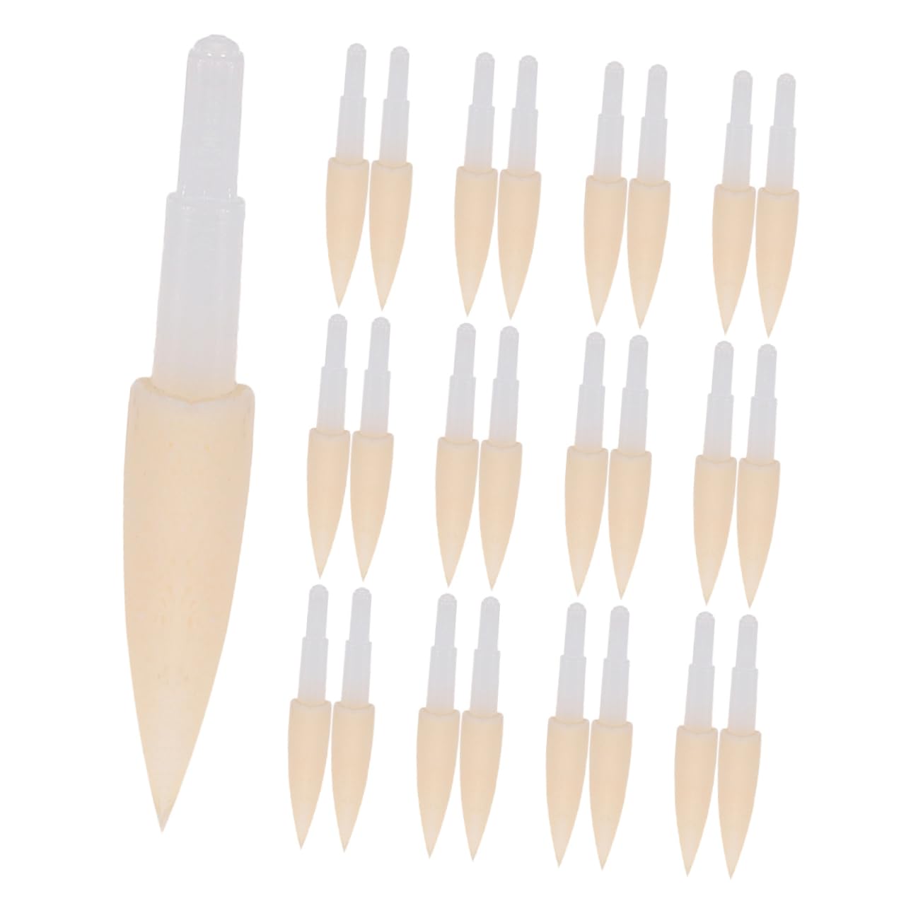 KALLORY 25pcs Replacement Sponge Pen Heads for Calligraphy Practice Soft Brush Tips for Smooth Writing Writing Tools for Art Projects and Creative Expressions