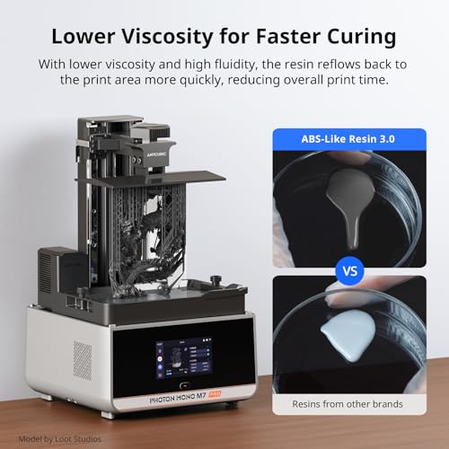 Image of ANYCUBIC ABS-Like Resin 3.0, 3D Printer Resin with Enhanced Strength and Toughness, High Precision and Minimal Shrinkage, Wide Compatibility for All LCD Resin 3D Printers (Black, 2kg)