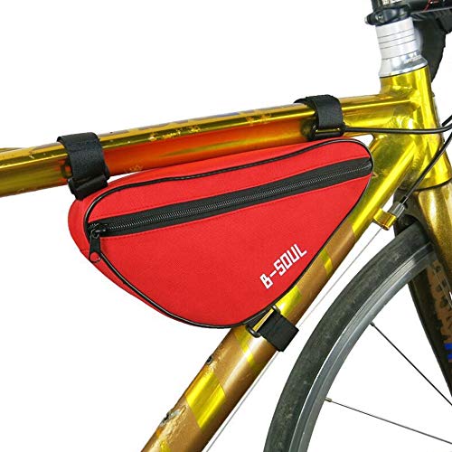 Sacoche de cadre de vélo AKT rouge pour ne plus manquer de place sur votre tube avant