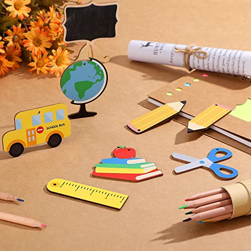 Back To School Ornaments Wooden Hanging Banner Decorations First Day Of School Classroom Hanging Decor Welcome Back To School Party Decorations Supplies (Classic Style, 24) #TOP3