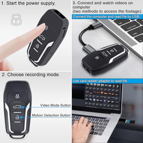 Mr.ing Bodykamera Kleine Kamera,Mini überwachung Kamera Körperkamera mit Audio und Video Aufzeichnung(Keine Speicherkarte enthalten)