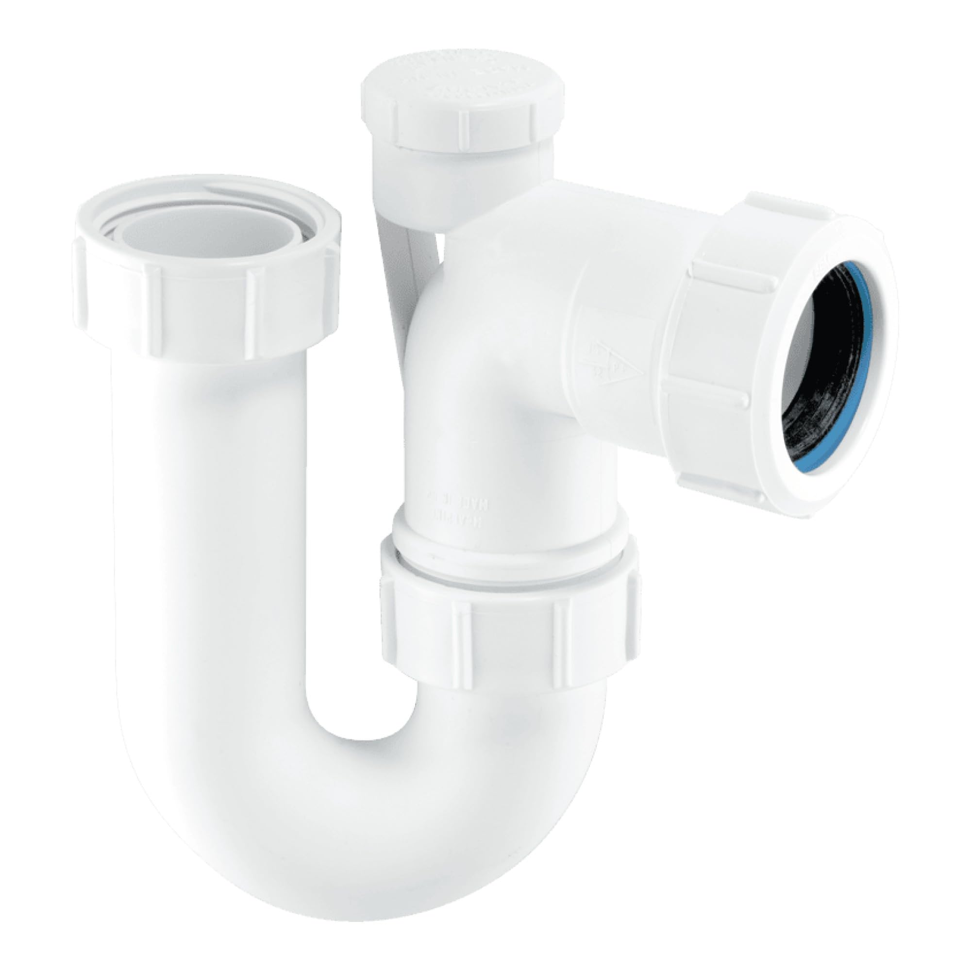 McAlpine SA10V 1.25-Inch Tubular Swivel Anti-Syphon 'P' Trap - White