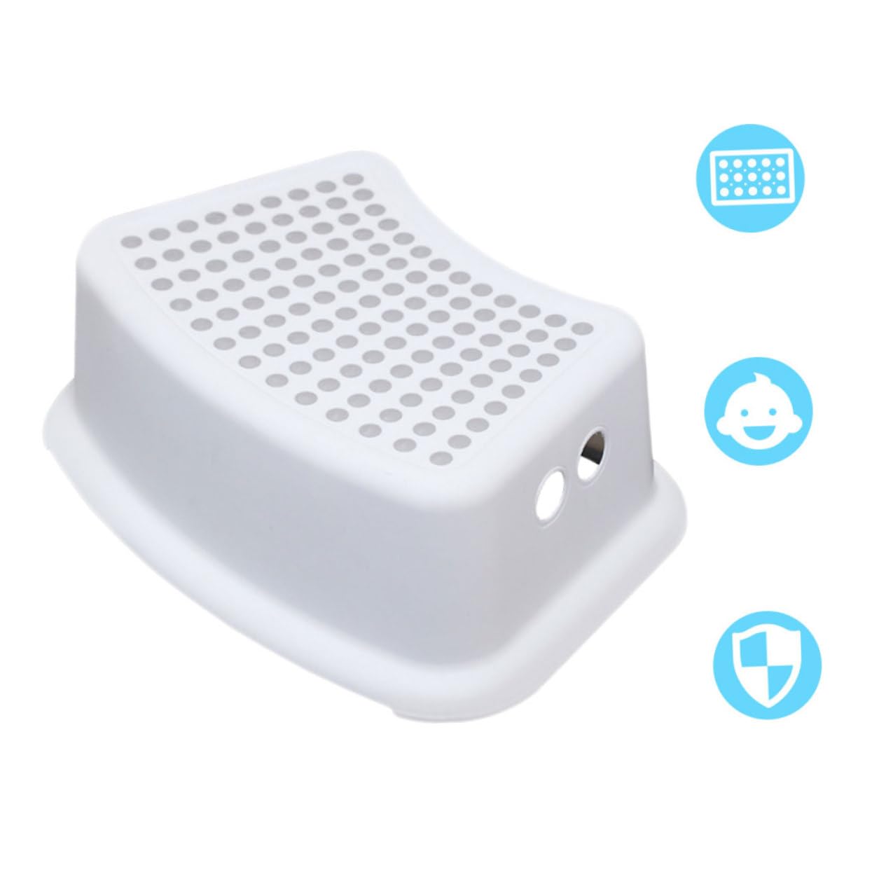 BESPORTBLE Sgabello per Piedi Antiscivolo per Ragazzo Ragazza Sgabello da Bagno Portatile in Plastica Leggero Alta Capacità di Carico per Uso in Bagno e Wc