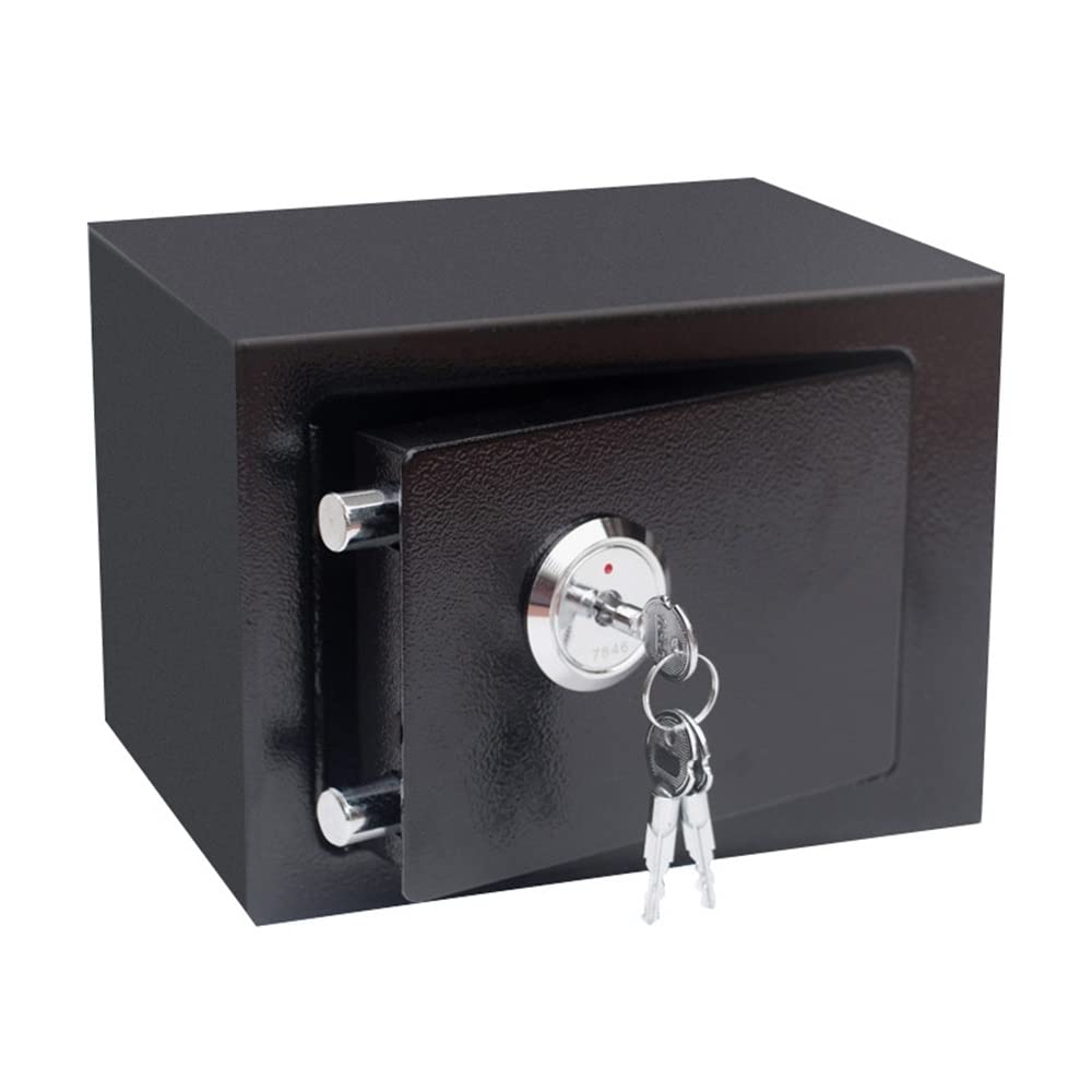 Caja fuerte para el hogar, caja fuerte de muebles, caja fuerte ignífuga, caja fuerte para llaves, acero al carbono, caja fuerte de pared, Trezor, 4,6 l, 23 x 17 x 17 cm