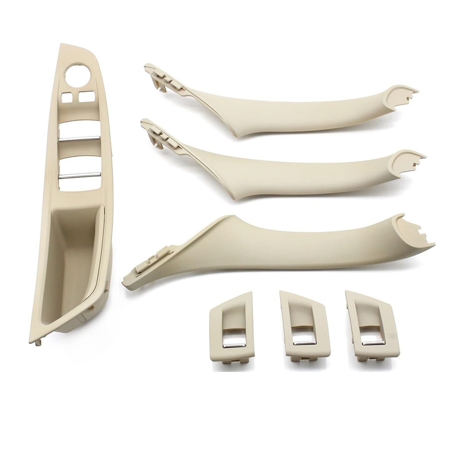 HLJNLVBN Car Interior Sticker Left Drive LHD Car Interior Door Handle Pull 7Pieces Set for BMW for 5 Series for F10 for F18 523 525 528(Model A Oyster)
