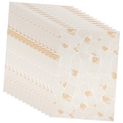 PRETYZOOM 100 Sheets Vintage Packaging Papers Food Decor Oil-proof Paper for Baking Sandwiches Party Supplies