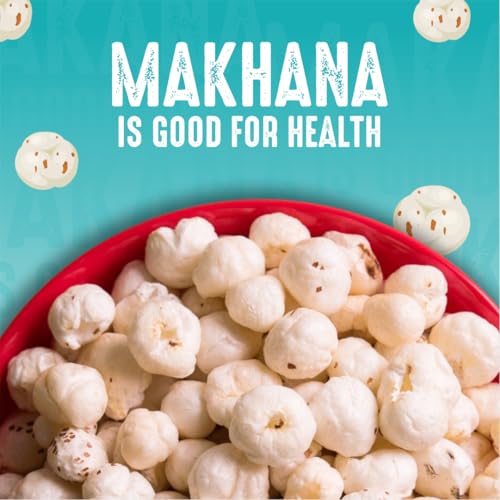 Image of Happilo Premium All Natural Fox Nuts (Phool Makhana) 100g (Pack of 5) | Lotus Seeds, Gorgon Nuts, Puffed Kernels, Hand-Picked