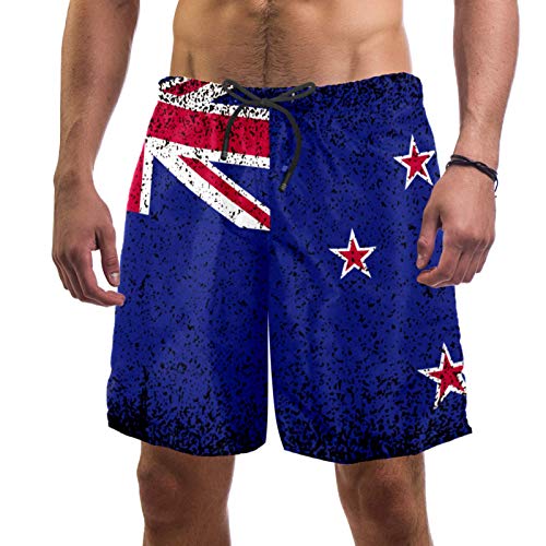 Short de bain homme multicolore à motifs élastique avec 2 poches