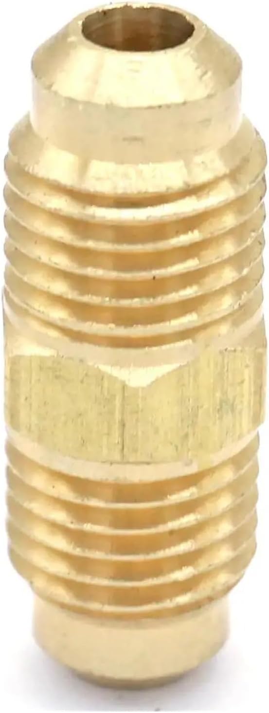 Pipe Fitting Facilities Thread 7/16"-20 UNF Fit Tube OD 1/4" Straight Brass 45 Degree Pipe Fitting Adapter Pipe Joint