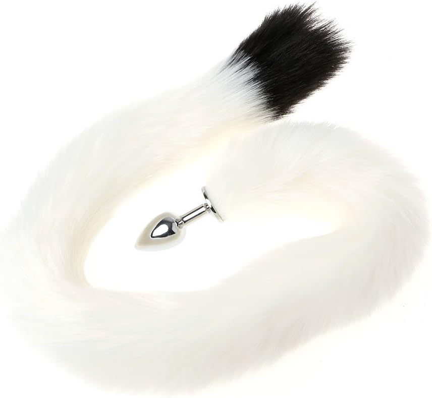 Guangtian 78cm Long Fox Tail Butt Plùg Animal Tail Metal Amal ŝe-x Toys For Woman