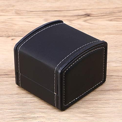 ULTECHNOVO Watch Travel Case Jewelry Storage Organizer Bracelet Holder Single Watch Box for Mens Watches Jewelry Bracelet Necklace Gift Box Black