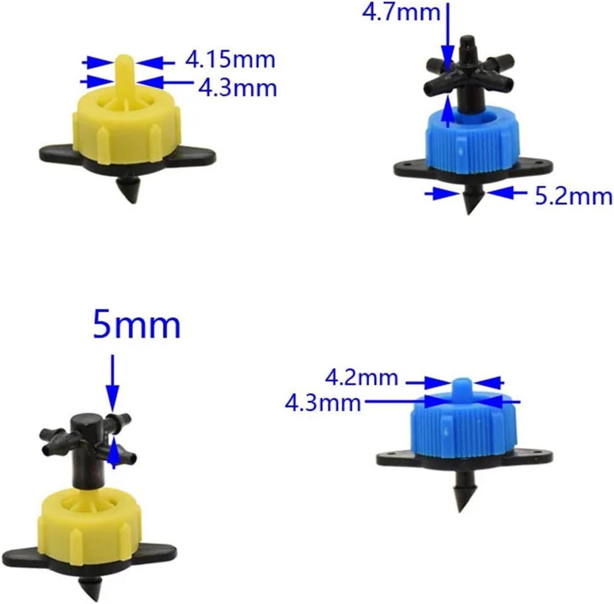 Garden Supplies 2L/H,4L/H,8L/H Dripper Agriculture Tools Micro Irrigation Pressure Compensating Emitter Greenhouse Watering Dripper 20Pcs Nozzle(2L)