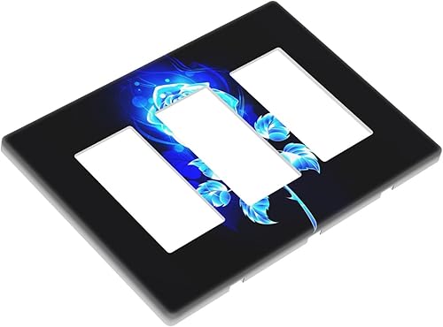 Vista 642 de Placa de pared con interruptor de luz de doble interruptor de pared para niños, diseño de dinosaurio, galaxia, espacio exterior, planeta, nebulosa