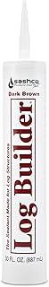 Sashco Log Builder Acrylic Latex Sealant, 30 oz Cartridge, Dark Brown (Pack of 1)
